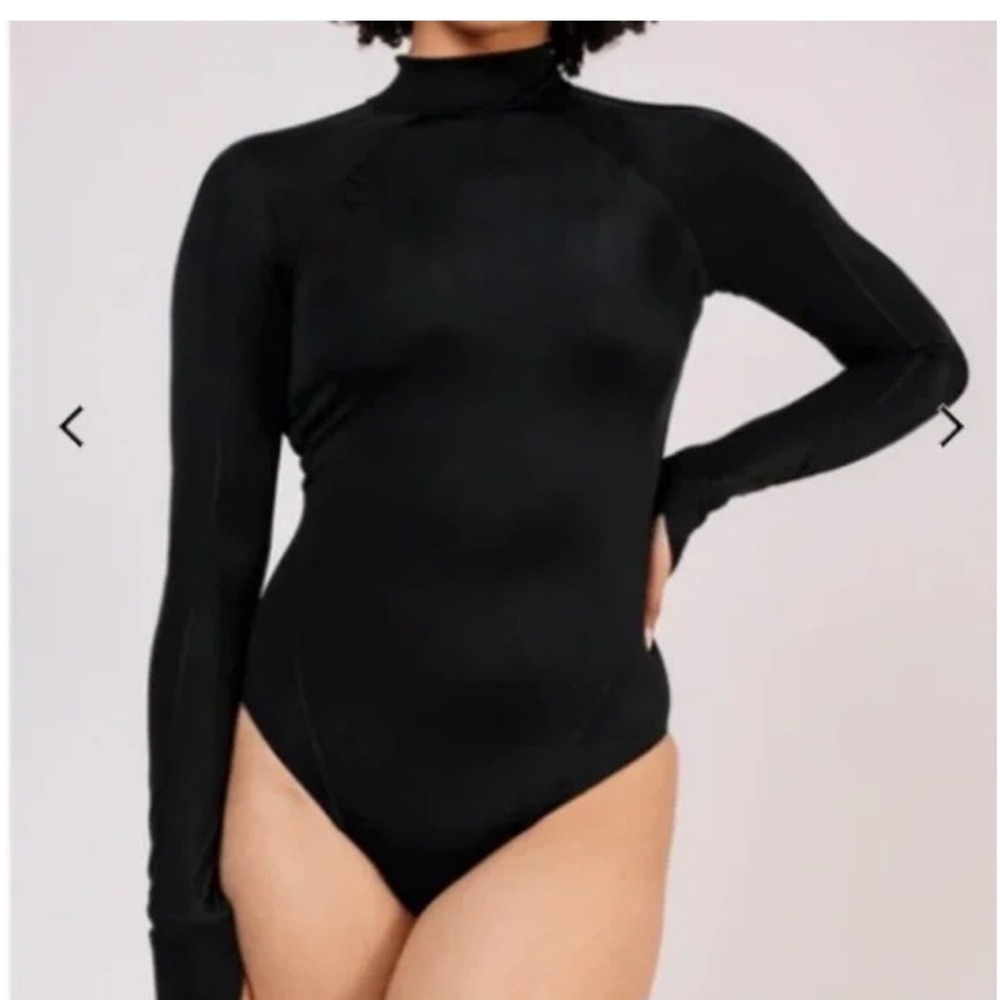 New We Are Hah Gloves Off One Piece Swimsuit Bodysuit Black - Picture 3 of 16